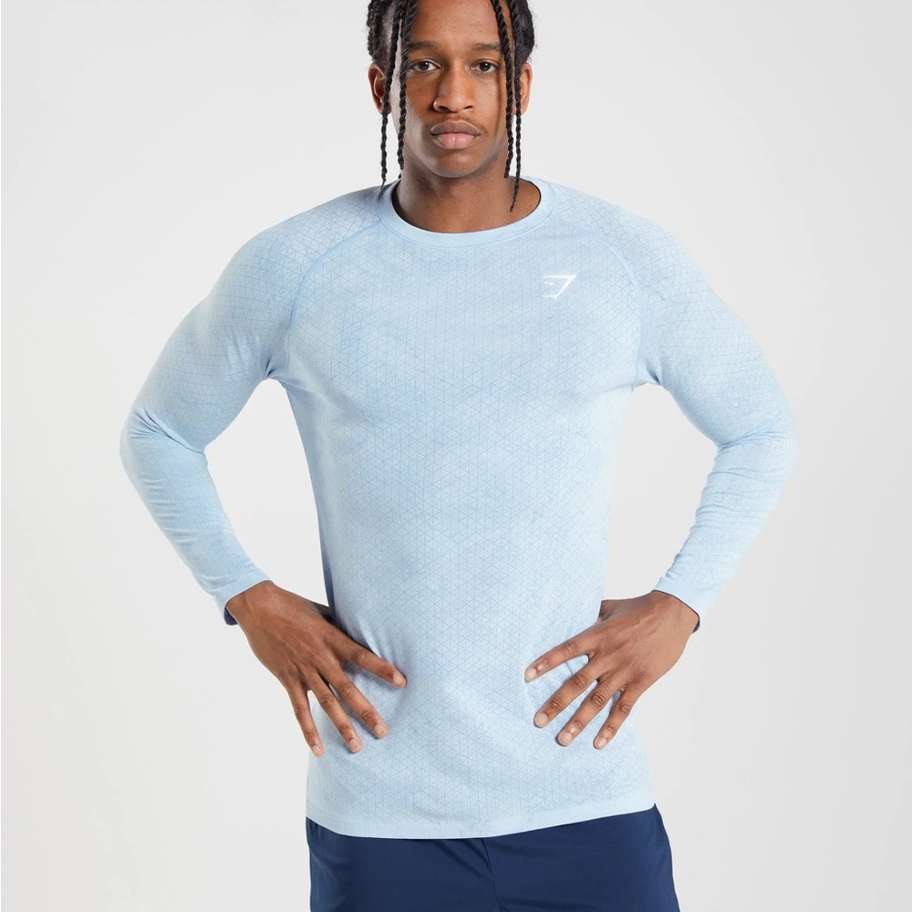 GYMSHARK GEO SEAMLESS LONG SLEEVE T-SHIRT